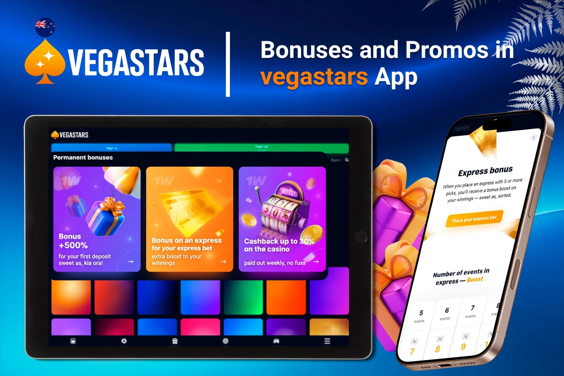 Registration process on the VegaStars mobile app with social login options