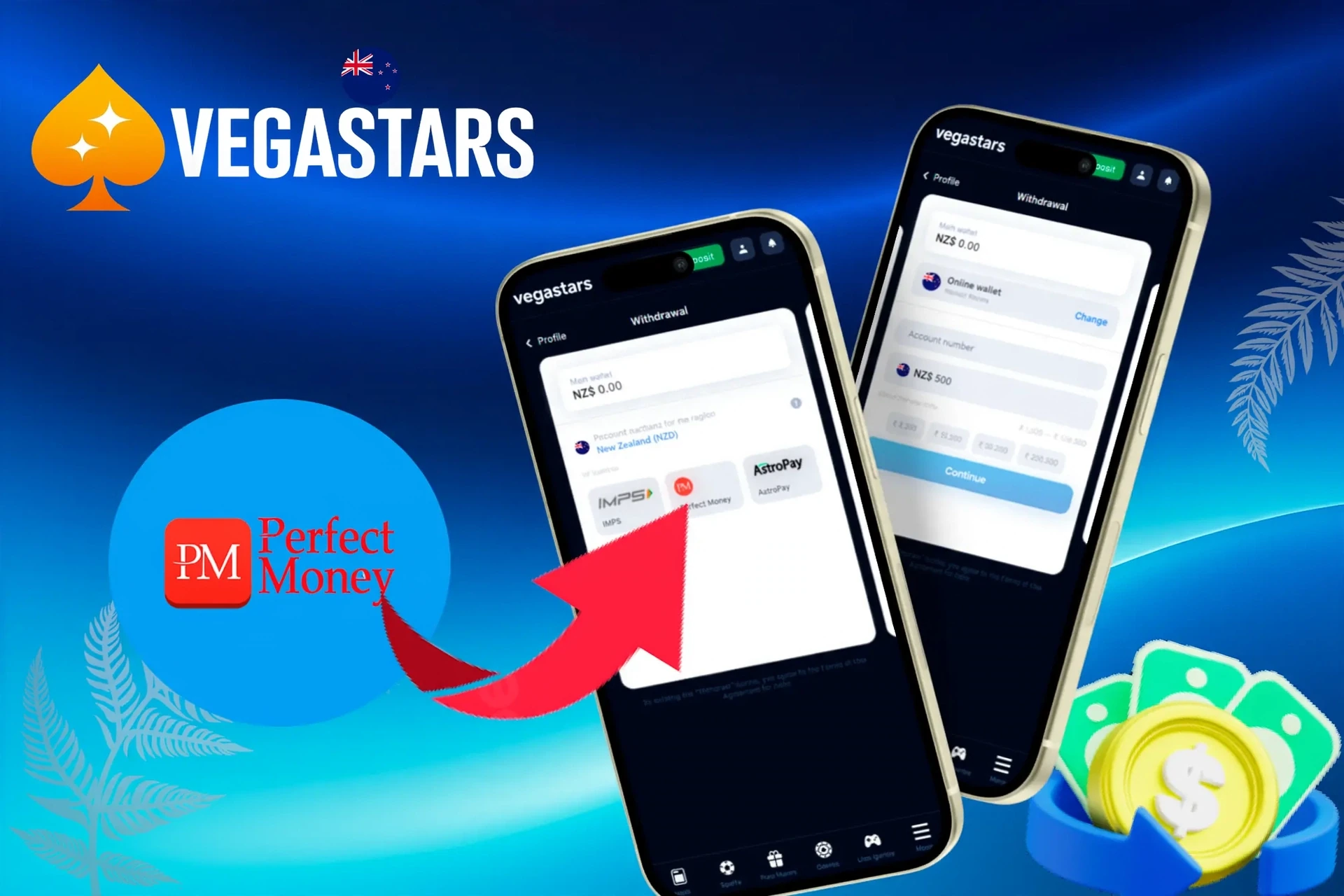 withdrawal options, featuring Visa, Apple Pay, and other wallet services, shown on a mobile interface