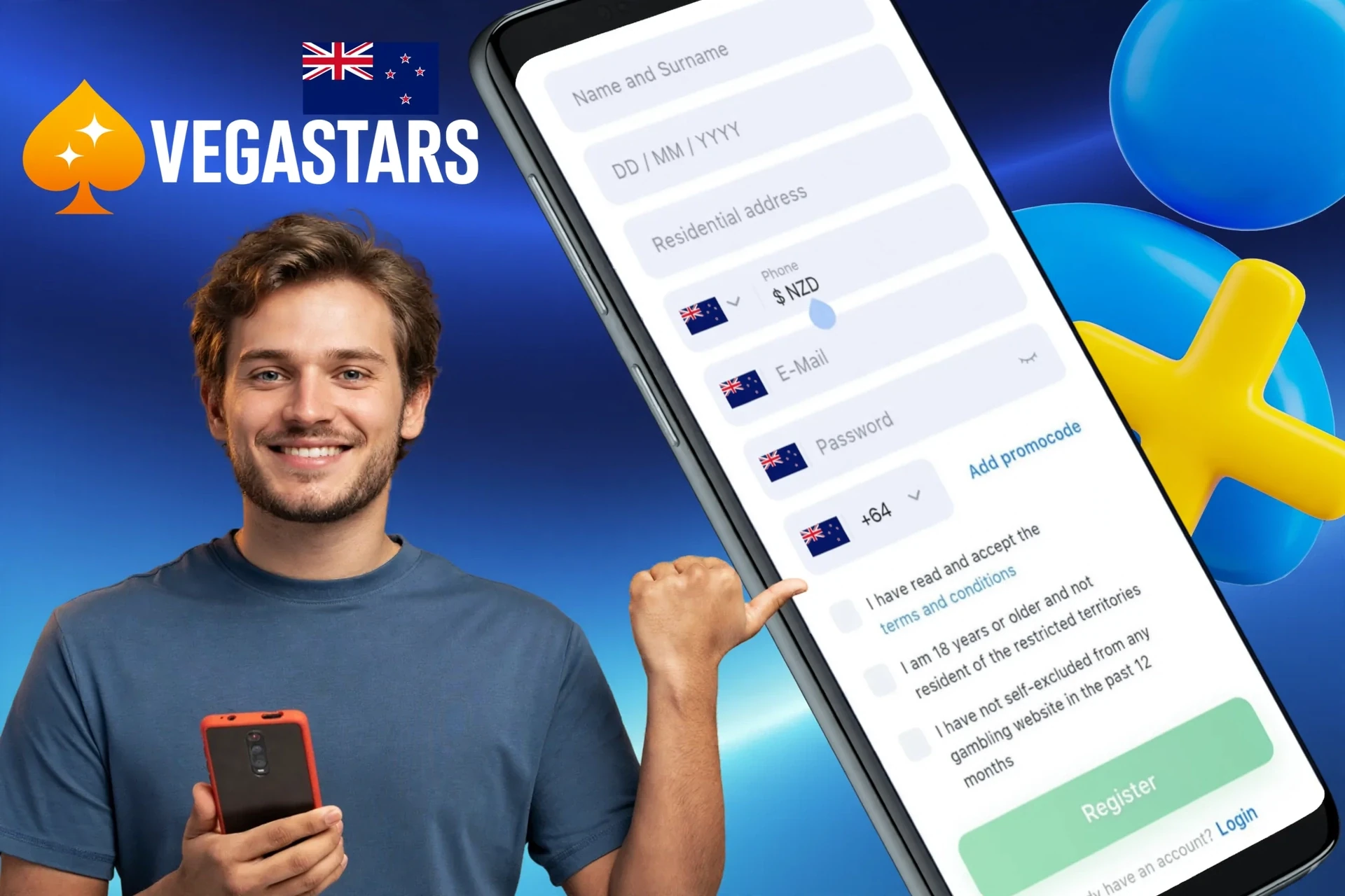 Information about the registration process using the mobile application